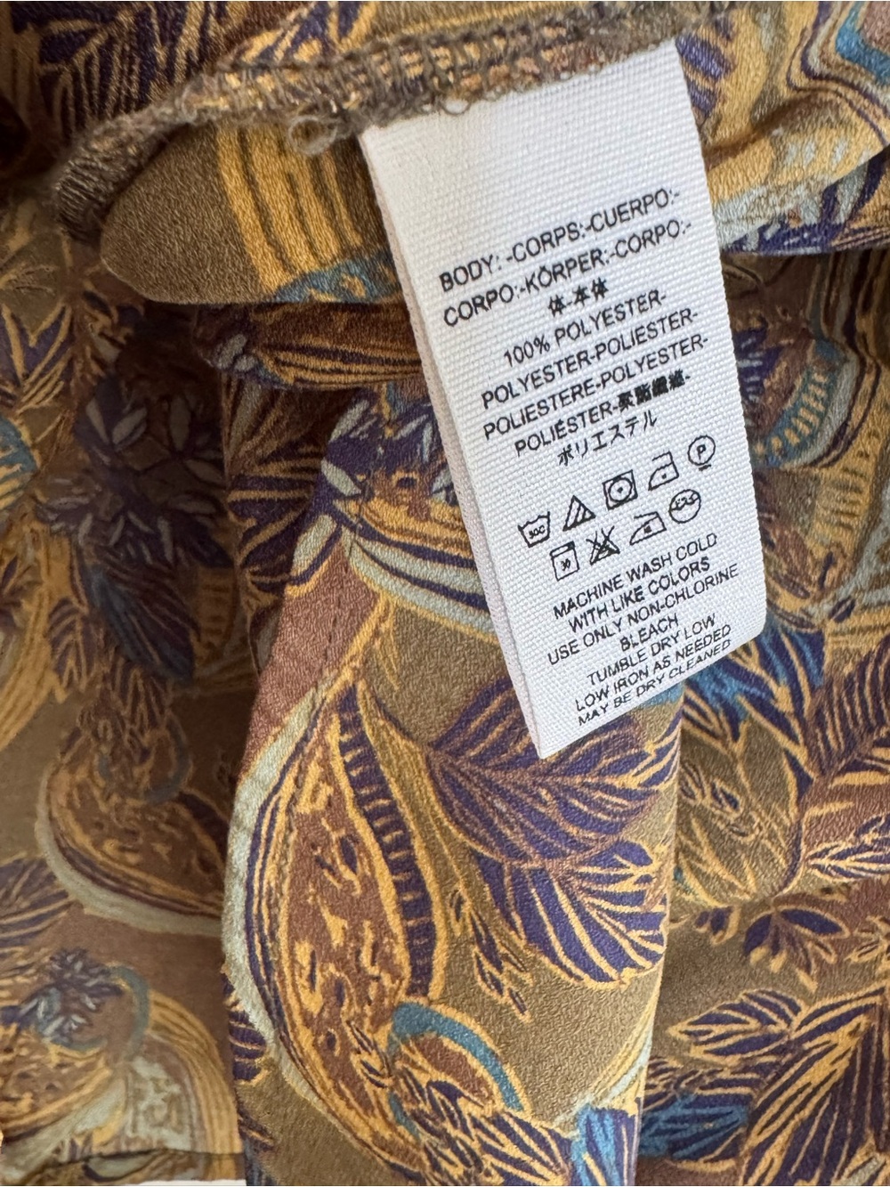Free People Paisley Modern Muse Button Down Top Size L Sheer Boho Feminine - Picture 11 of 11